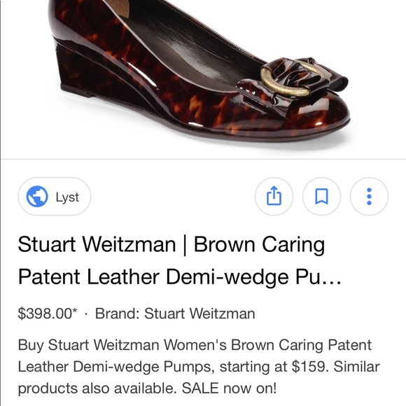 ⭐️2X HP⭐️Stuart Weitzman Semi Wedge Tortoise Shell - Picture 3 of 8